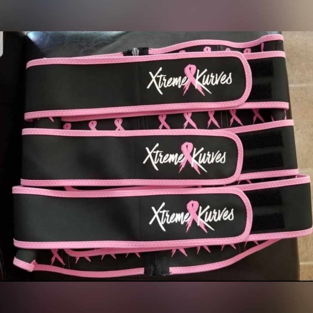 Breast Cancer 3 Strap Waist Trainer